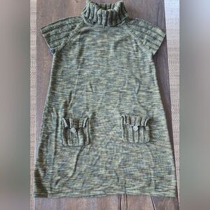Calvin Klein Marled Green Sweater Dress Tunic Size Medium